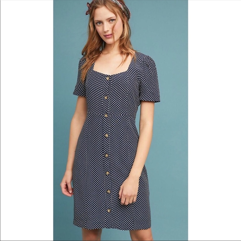ANTHROPOLOGIE MAEVE CECILE POLKADOT DRESS - Picture 3 of 6